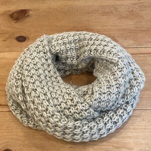 Cozy Gray Knit Infinity Scarf